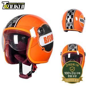 오토바이 독일 스타일 빈티지 레트로 모토 헬멧 DOT 승인 오픈 풀 페이스 남녀공용 사계절