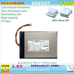 606597 폴리머 리튬 이온 배터리 GPD XD 플러스 핸드헬드 게임용 노트북 태블릿 PC V107 3.8V 5600mAh