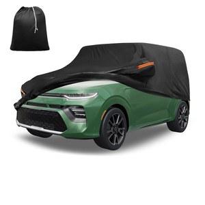 운전석 도어 지퍼 카 커버가 있는 ABSOPRO 풀 외부 커버는 기아 쏘울 2009-2024 210D-PU 옥스포드의 모든 날씨에 방수 기능을 제공합니다