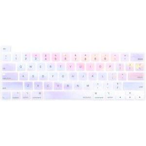 [미국배송] MOSISO 키보드 커버 실리콘 스킨 맥북 프로 13인치 M2 2023 2022 2021 2020 M1 A2338 A2289 A2251 및 16인치 A214 터치 ID 컬러 클라우드 호환