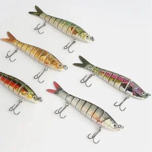 고품질 비타리토 히트피싱 8단 관절 루어 5p세트 하드베이트 (WFJEC05)