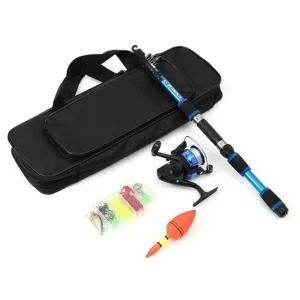 고품질 비타리토 바다 루어+릴+낚싯대세트 블루 경량낚싯대 웜루어 쌍방울낚시 낚시방울 (WFJEC09)