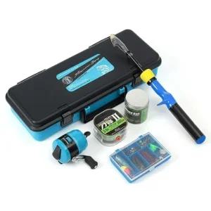 고품질 비타리토 스핀캐스트 루어+릴+낚싯대세트 1.2M 블루 입문낚시 (WFJEC0F)