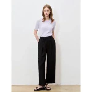 [하프클럽/리스트]벨티드 원턱 와이드 팬츠 (택가격 178000원)