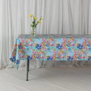 꽃무늬 2인 식탁보 방수식탁보 깔개 체크 4인 6인용