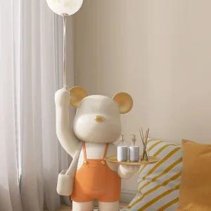 곰돌이 테이블 캐릭터 선반 주황 장식품 트레이 사이드