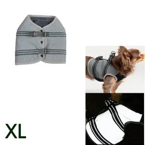 초코펫하우스 강아지 야광 하네스(하네스만) 빛반사 그레이 XL