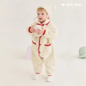 [밀크베이비] 보아곰돌이 따뜻한 유아우주복 외출복