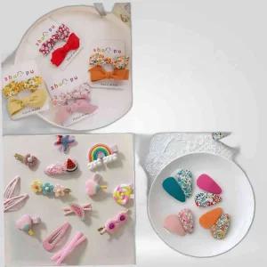 여아 아기 헤어핀 유아 머리핀 헤어끈 리본핀 캐릭터 여름 머리끈 헤어핀