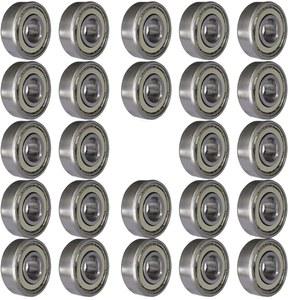 톤엠피 24 PCS 608-ZZ 볼 베어링 - 가구 휠, 스케이트보드, 인라인 스케이트, 스쿠터, 롤러 블레이드 스케이트용 이중 금속 밀폐 미니어처 딥 홈 베어링(8mm x 22mm x 7mm)