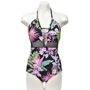 [아트박스]/옷자락 여자 트로피칼 하이웨스트 원피스 수영복
