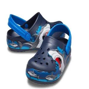 크록스 키즈 펀랩 샤크 라이트 클로그 207070-410