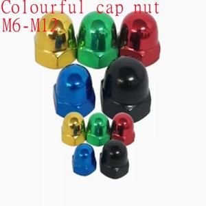[호환제품] 25pcs 도토리 캡 너트 M6 M8 M10 스틸 다채로운 레드 블루 gloden 블랙 그린  커버