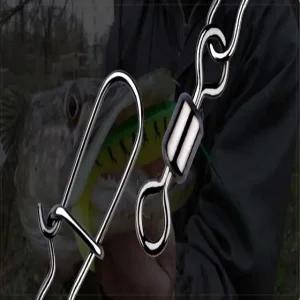 스위블 낚시 커넥터 핀 베어링 롤링 회전 피쉬 태클 (WFJQE3D)