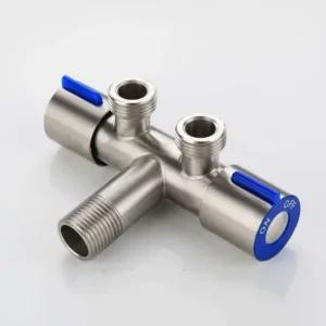 듀얼 컨트롤 수도 연결벨브 2구 수전 화장실 베란다 2구 연결벨브 컨트롤