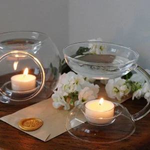 [보리보리/오너클랜]아로마 오일 버너 워머 램프 2type/유리 아로마발향기