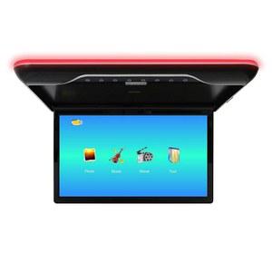 Wostoke 자동차 22인치 오버헤드 모니터 화면 디스플레이 LED 차량 플립 다운 루프 마운트 콘솔 HDMI TV 플레이어 제어판 DVD 블랙