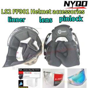 카본 섬유 플립백 헬멧 Ls2 ff901 코튼 핀락 포함 액세서리