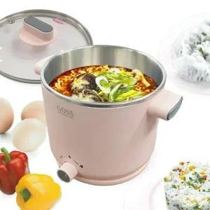 고스 라면포트 멀티포트 멀티쿠커 전기냄비 핑크 1.5L
