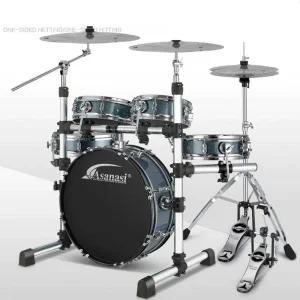 초보자 드럼 입문용 재즈 공연 타악기 어쿠스틱 드럼 옐로우 - 북5개+심벌즈3개(빅R80심벌즈)