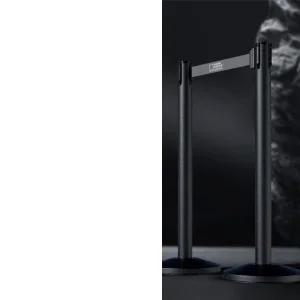 차단 벨트 대기 열 바리게이트 텐스 베리어 탄력 봉 차단 봉 - 블랙 2m