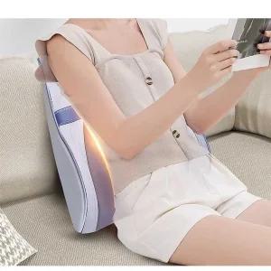 허리마사지기 다리 12V 목 쿠션 사무실 전기 안마기 안마기(그레이)+3모드+강도조절+진동및온열