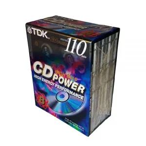 TDK CD Power 110 하이 바이어스 하이 에너지 퍼포먼스 블랭크 오디오 카세트 테이프 8팩