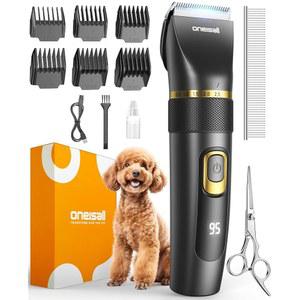 개 고양이를 위한 충전식 무선 면도기 트리머가 장착된 프로 그루밍 클리퍼 저소음, 집에서 꾸미는 IPX7 방수 반려동물