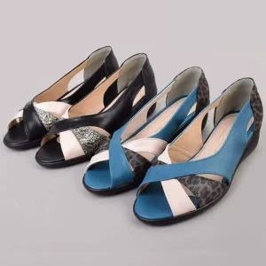 통굽 웨지샌들 중년여성 엄마 여름신발 가벼운 단화-WFGYHOS