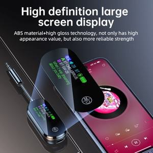 2in 1 블루투스 5.4 송수신기 스테레오 3.5mm AUX 비행기 오디오 무선 어댑터 마이크 TV PC 헤드폰 자동차