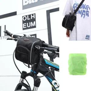 커버 산악 레인 자전거 프레임 킥보드 보조 반사광 핸들 가방+ 헤드백 전동킥 보드 세트