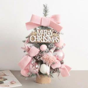 아트박스/플라워트리 크리스마스 미니트리 파스텔 토끼 스노우 45cm 장식