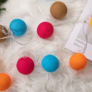 아트박스/플라워트리 마볼 코튼볼 조명 LED 연결용 무광미들 혼합 30P 전구