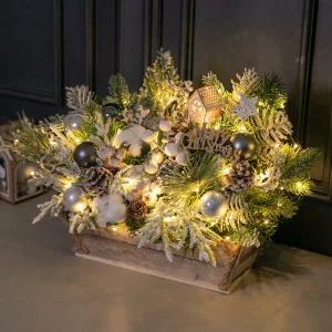아트박스/플라워트리 크리스마스 장식 센터피스 LED 가브리엘라 수반 45cm