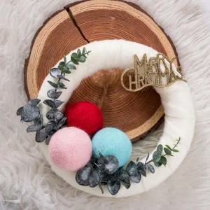 아트박스/플라워트리 크리스마스 리스 벽장식 유칼립양모링 30cm 소품 데코