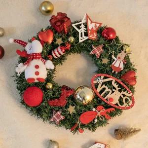 아트박스/플라워트리 크리스마스 리스 벽장식 사슴 선물 45cm 소품 데코 문