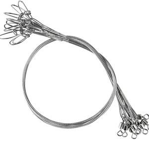 QISHUO 강철 회전 낚시 리더 담수 와이어 스테인리스 소금물 장비 리더, 화이트 니켈 유인