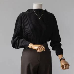 (안나앤플러스) 런 반하이넥 골지 니트[니트CQZ48] 빅사이즈