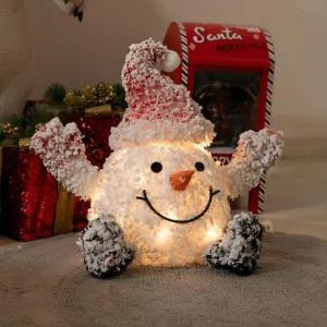 [아트박스]/플라워트리 크리스마스 LED 눈사람 장식 베이비쉐이크 50x30x40cm