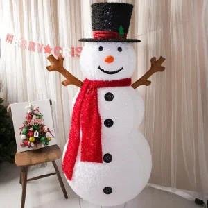 플라워트리 크리스마스 접이식 눈사람 대형 장식 폴딩 180cm 소품