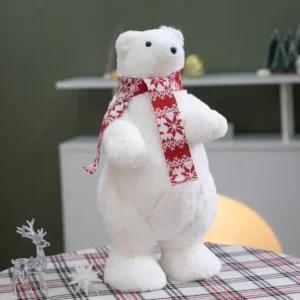 플라워트리 크리스마스 북극곰 인형 대형 장식 부드러운 26x50cm