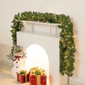아트박스/플라워트리 크리스마스 무장식 일자 가랜드 벽장식 PVC 270cm