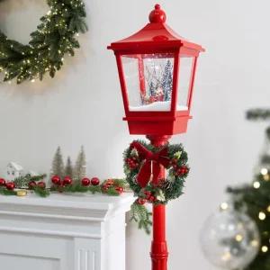 플라워트리 크리스마스 가로등 오르골 대형 장식 고급 레드 180cm