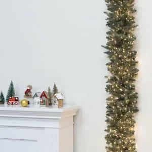 아트박스/플라워트리 크리스마스 일자 가랜드 벽장식 회색빛 가득찬 270cm