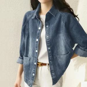 예쁜 여자 루즈핏 데님자켓 워싱 간절기 청자켓 가을 스타일