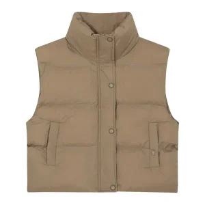 [하프클럽/르샵]크롭 하이넥 패딩 조끼-L1C46PVT010