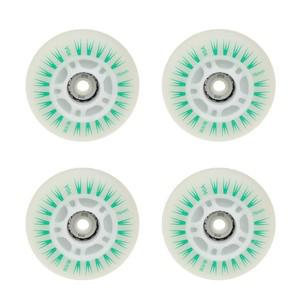 4개 LED 조명 깜박이는 인라인 롤러 스케이트 교체 바퀴 72mm 76mm 80mm