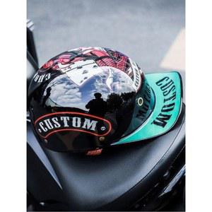 스냅백헬멧 오토바이 바이크 스쿠터 소두핏 슈퍼커브 하이바 클래식 반모 헬멧 여름