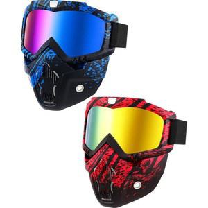 오토바이 고글 마스크 탈부착 헬멧 라이딩 안경 2종