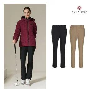 푸마골프 B 1+1 24FW 트리코트 본딩 기모 팬츠 여성 521386